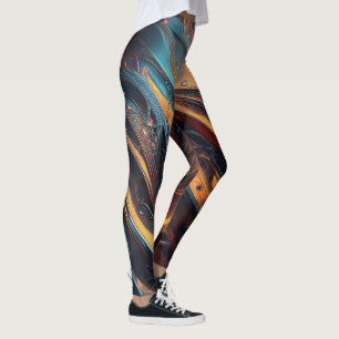 Leggings Motif métallique