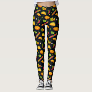 Leggings Motif mexicain mexicain mexicain Foodie mignonne é