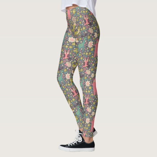 Leggings Motif mignon d'animaux de forêt (Gauche)
