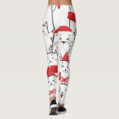 Leggings Motif mignon de chat de vacances (Dos)