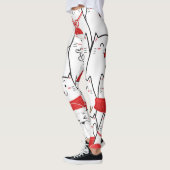 Leggings Motif mignon de chat de vacances (Gauche)