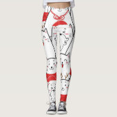 Leggings Motif mignon de chat de vacances (Devant)