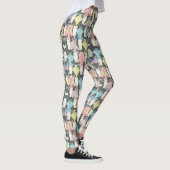 Leggings Motif mignon de chats de hippie (Droite)