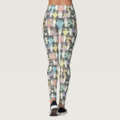 Leggings Motif mignon de chats de hippie (Dos)