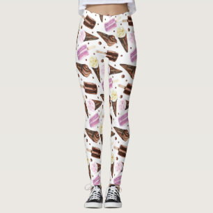 Leggings Motif mignon de festins de crème glacée