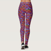 Leggings Motif mignon de feston coloré d'échelle de (Dos)