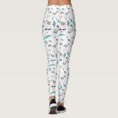 Leggings Motif mignon de lama de bande dessinée (Dos)