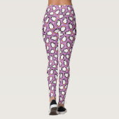 Leggings Motif mignon de pingouin violet (Dos)