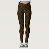 Leggings Motif mignon de plaid de tartan de guingan de (Devant)