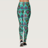 Leggings motif mignon de plume de paon (Dos)