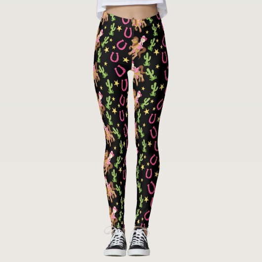 Leggings Motif mignon petite fille (Devant)