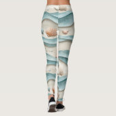 Leggings Motif minimal bohème de plage (Dos)