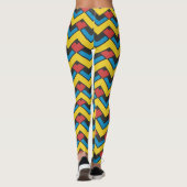 Leggings Motif minimal jaune Chevron (Dos)