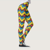 Leggings Motif minimal jaune Chevron (Droite)