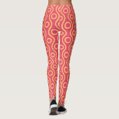 Leggings Motif minimal Jaune des yeux (Dos)