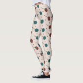 Leggings Motif minimal rouge beige d'Halloween (Gauche)