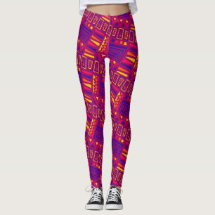 Leggings Motif minimal tribal rose rose