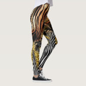 Leggings Motif mixte de la peau de léopard Zebra (Droite)