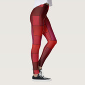 Leggings Motif moderne abs en soie rouge transparente doubl (Droite)