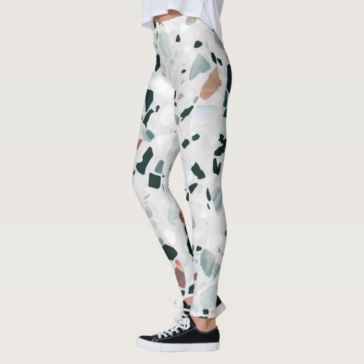 Leggings Motif moderne Abstrait Terrazzo (Gauche)