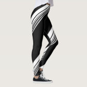Leggings Motif moderne blanc noir chic do-it-yourself (Droite)