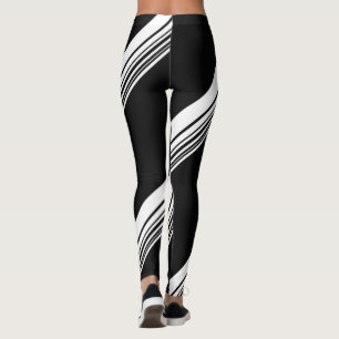 Leggings Motif moderne blanc noir chic do-it-yourself