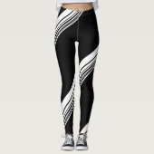 Leggings Motif moderne blanc noir chic do-it-yourself (Devant)