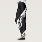 Leggings Motif moderne blanc noir chic do-it-yourself (Gauche)