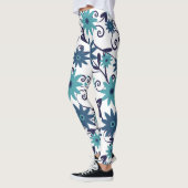 Leggings Motif moderne bleu turquoise (Gauche)