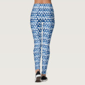 Leggings Motif moderne Chic Géométrique Bleu Triangle (Dos)