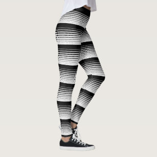 Leggings Motif moderne classique noir blanc élégant