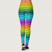 Leggings Motif moderne coloré arc-en-ciel rayures (Dos)