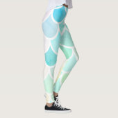 Leggings Motif moderne couleur vert sirène sans joint (Droite)