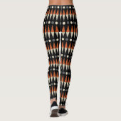 Leggings Motif moderne de la moitié du siècle Brown et (Dos)