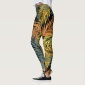 Leggings Motif moderne de palmiers tropicaux (Gauche)