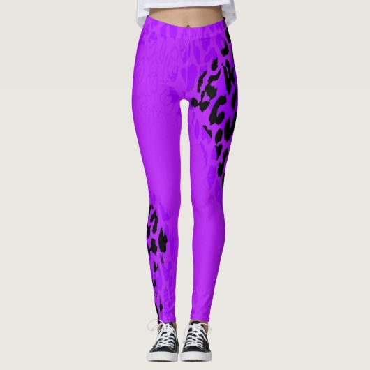 Leggings Motif moderne de peau de léopard #33 (Devant)
