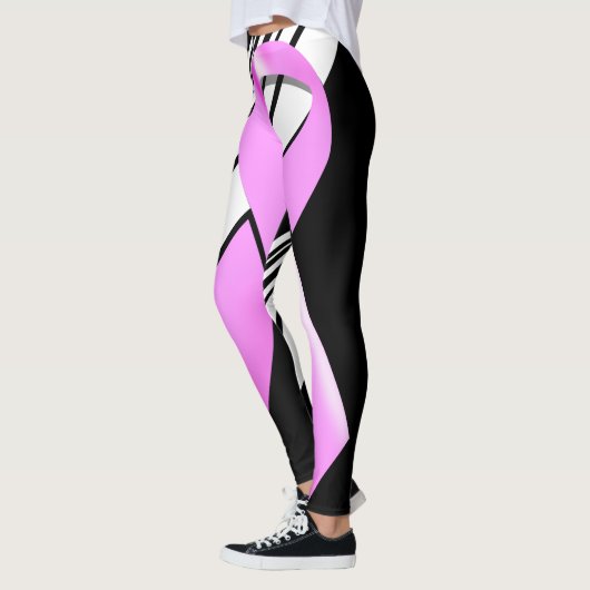 Leggings motif moderne de sensibilisation au cancer du sein (Gauche)