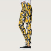 Leggings Motif moderne en mosaïque jaune moderne (Gauche)