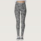 Leggings Motif moderne et design, noir et blanc (Devant)