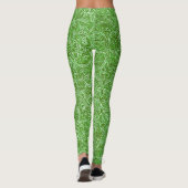 Leggings Motif moderne et design, vert et blanc (Dos)