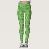 Leggings Motif moderne et design, vert et blanc (Devant)