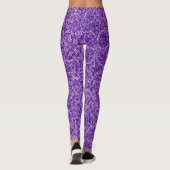 Leggings Motif moderne et design, violet et blanc (Dos)