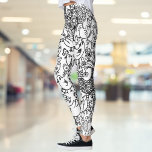 Leggings Motif moderne Fun Black and White Birds<br><div class="desc">Jouets motifs d'oiseaux décoratifs noirs et blancs modernes et amusants. Par Julie Nicholls©.</div>