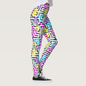 Leggings Motif moderne géométrique coloré (Droite)