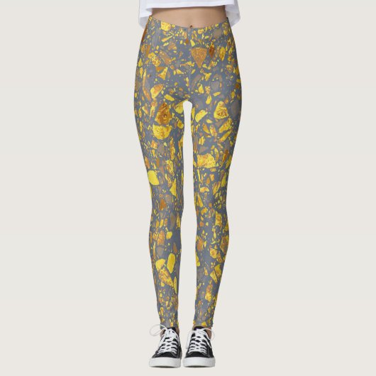 Leggings Motif moderne Gold Terrazzo (Devant)
