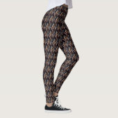 Leggings Motif moderne rétro Brown (Droite)