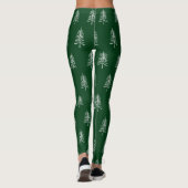 Leggings Motif moderne simple vert sapin de Noël (Dos)