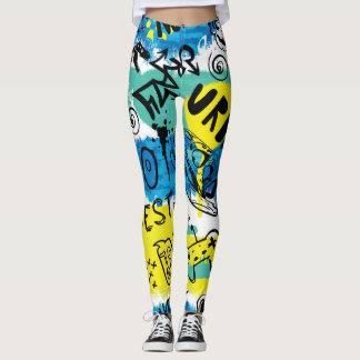 Leggings Motif Monster Hand Drawn Kids