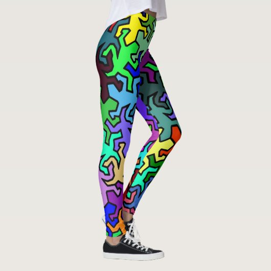 Leggings Motif Mosaic Mirror Geckos - multicolore (Droite)