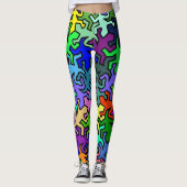 Leggings Motif Mosaic Mirror Geckos - multicolore (Devant)
